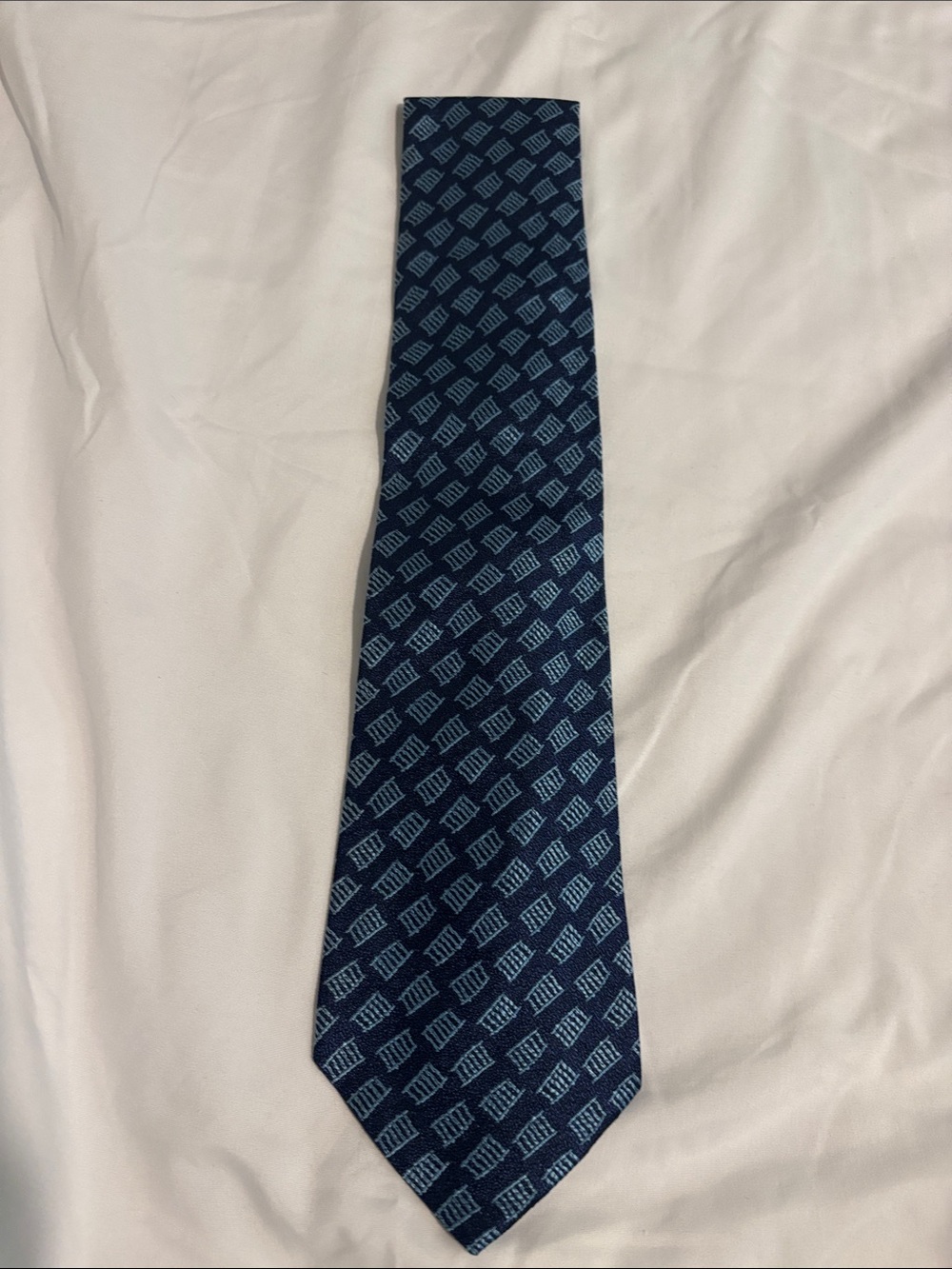 Charvet Classic Navy Patterned Men’s Tie - Navy